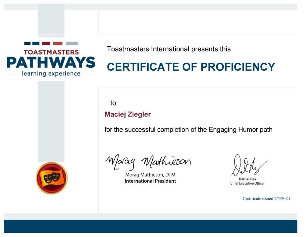 Mój certyfikat ukończenia ścieżki