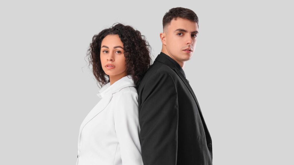 symbol yin-yang w nowoczesnej formie,energia żeńska / energia męska