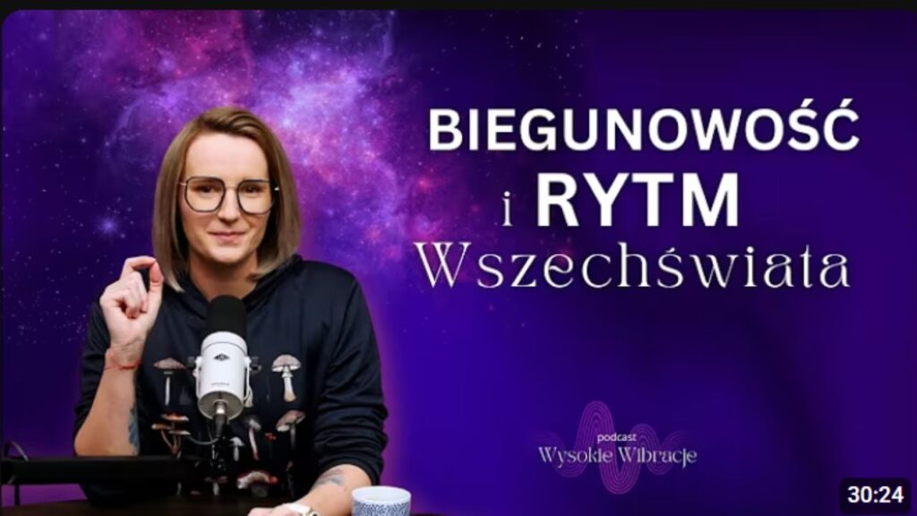 kadr z odtwarzacza YouTube z napisem „Wysokie Wibracje