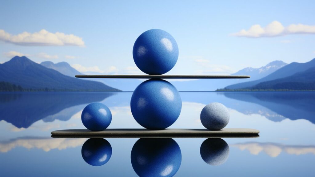 Symboliczna grafika przedstawiająca balans